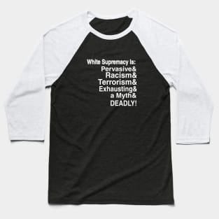 White Supremacy Is - Double-sided Baseball T-Shirt